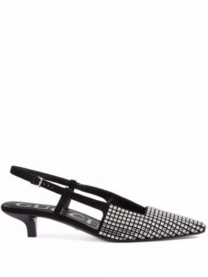 Slingback pumps mit kristallen Gucci schwarz