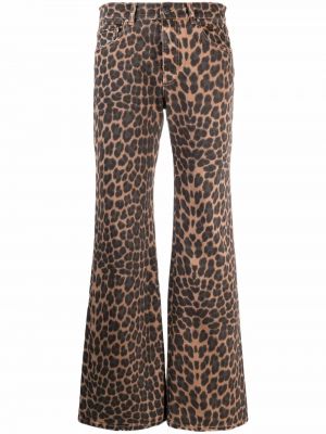Pantalones con estampado leopardo P.a.r.o.s.h. marrón