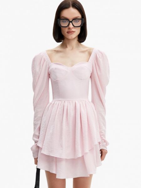 Вечернее платье топ-топ розовое