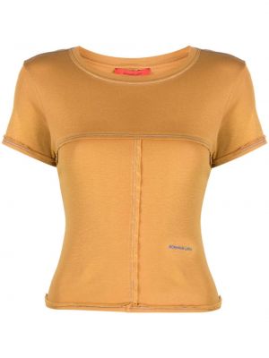 Bavlnené tričko s potlačou Eckhaus Latta oranžová