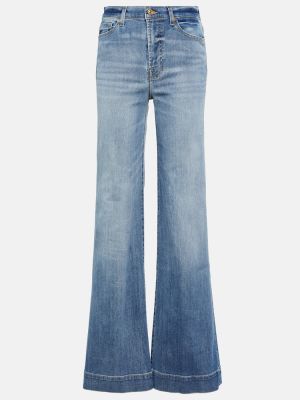 Hög midja flare jeans 7 For All Mankind blå