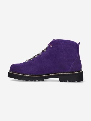 Semišové kotníkové boty Diemme fialové