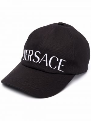 Kepurė su snapeliu Versace juoda