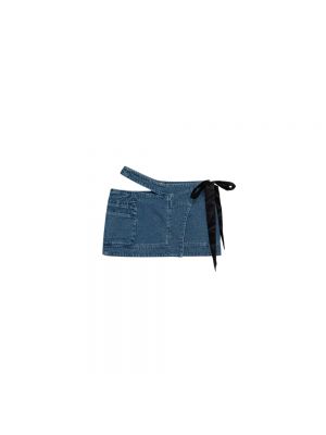 Spódnica jeansowa w paski Cormio niebieska