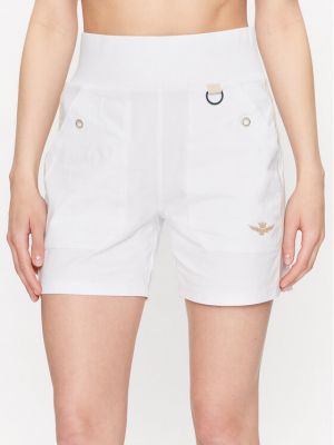 Pantaloni scurți de sport Aeronautica Militare alb