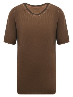 Хлопковая футболка Uma Wang коричневая