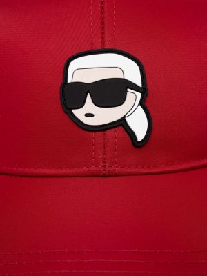 Kapa s šiltom Karl Lagerfeld rdeča