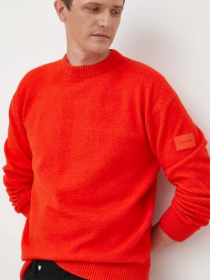Вълнен жилетка Calvin Klein червено