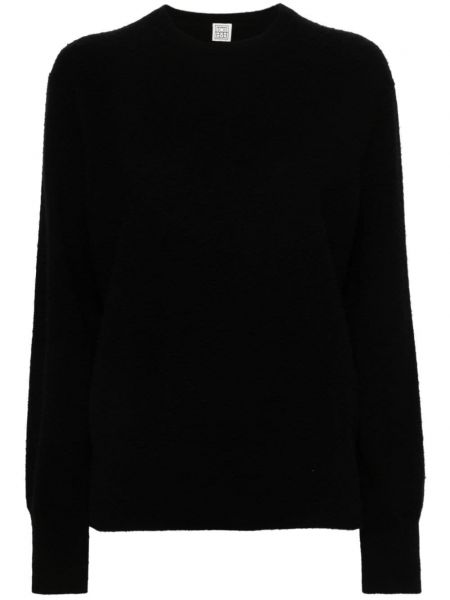 Kašmírový svetr s kulatým výstřihem Totême černý
