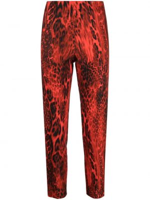 Slim fit hlače s potiskom z leopardjim vzorcem Nissa
