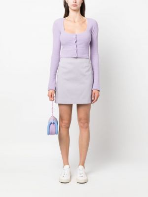 Bavlněné mini sukně Manuel Ritz fialové