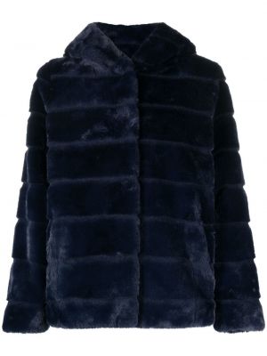 Manteau de fourrure à capuche Apparis bleu