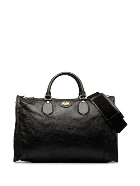 Bőr táska Gucci Pre-owned fekete