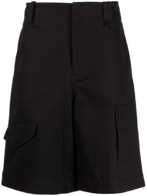 Bombažne bermuda kratke hlače z zadrgo Simone Rocha črna
