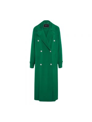 Jedwabny płaszcz Kiton zielony