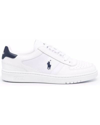 Zapatillas con bordado Polo Ralph Lauren blanco