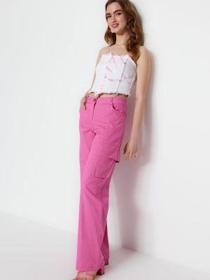 Cargo hlače Trendyol ružičasta