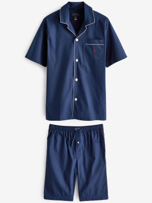 Пижама с коротким рукавом Polo Ralph Lauren синяя
