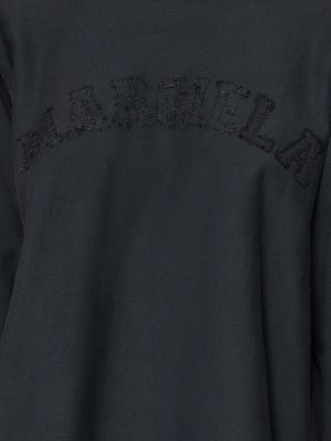 Kapučdžemperis ar izšuvumiem džersija Maison Margiela melns