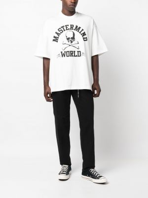 T-shirt à imprimé Mastermind World blanc