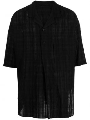 Kockovaná košeľa Forme D'expression čierna