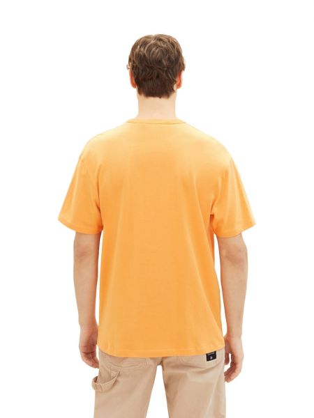 Хлопковое поло с карманами Tom Tailor оранжевое