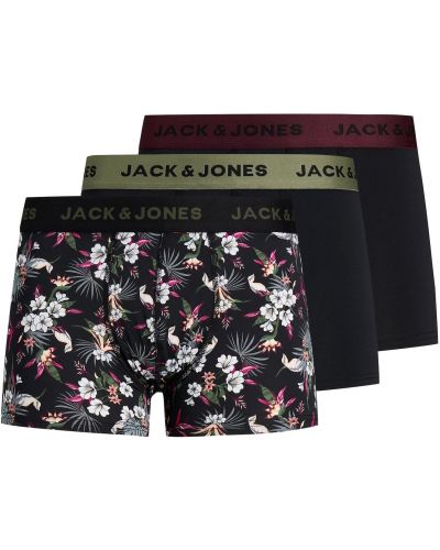 Боксерки на цветя Jack & Jones черно