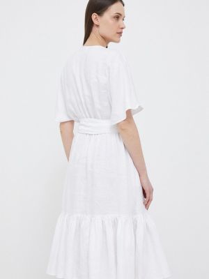 Midi šaty Lauren Ralph Lauren bílé