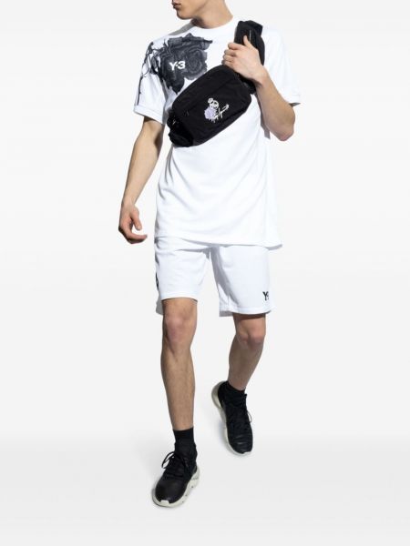 Shorts de sport avec applique Y-3 blanc