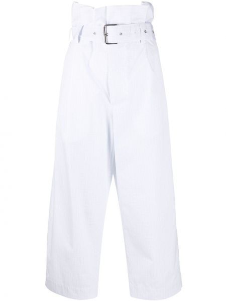 Pantalones de cintura alta Plan C blanco