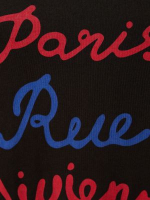 Pamut póló Kenzo Paris fekete