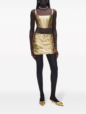 Mini spódniczka Marc Jacobs złota