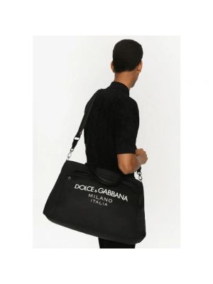 Bolsa de viaje de cuero con estampado Dolce & Gabbana