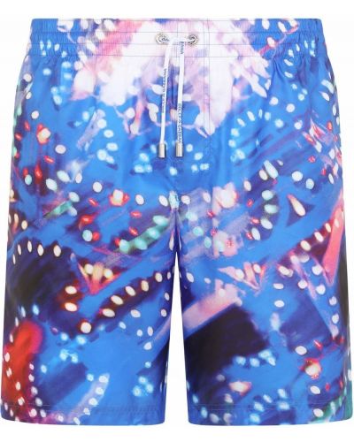 Kratke hlače s printom Dolce & Gabbana plava