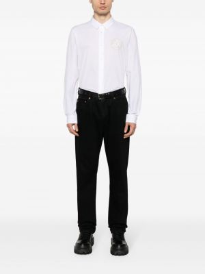 Džínová košile s výšivkou Versace Jeans Couture bílá