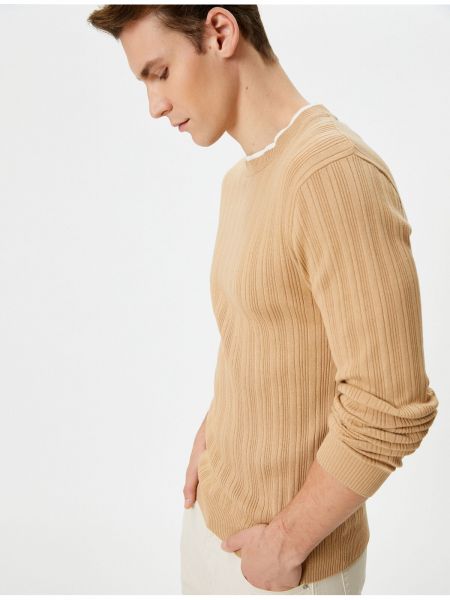 Трикотажний приталений светр з довгим рукавом Koton