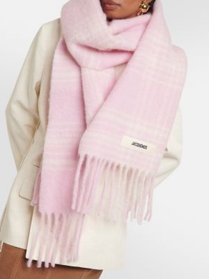 Шерстяной шарф Jacquemus розовый