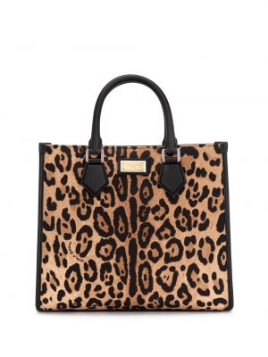 Шопинг чанта с принт с леопардов принт Dolce & Gabbana