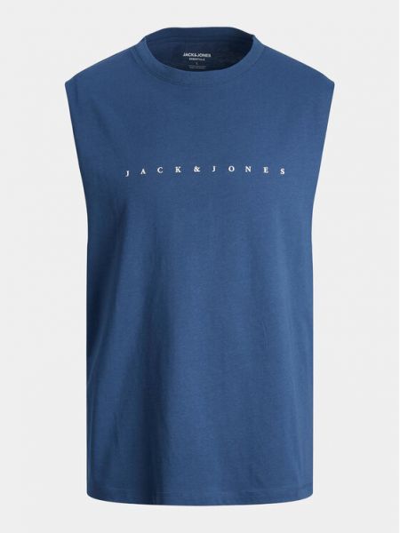 Oversize тениска Jack&jones синьо