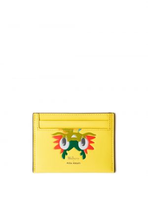 Δερμάτινος πορτοφόλι με σχέδιο Mulberry κίτρινο