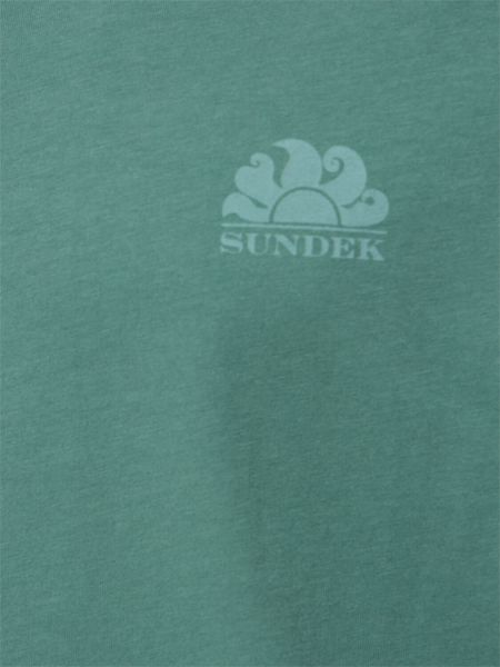 Camiseta de algodón de tela jersey Sundek caqui