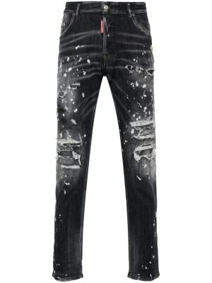 Straight fit džíny s oděrkami Dsquared2