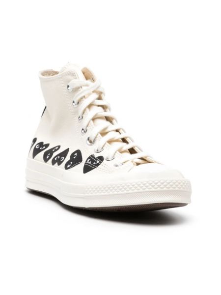 Sneakersy w serca Comme Des Garcons Play białe