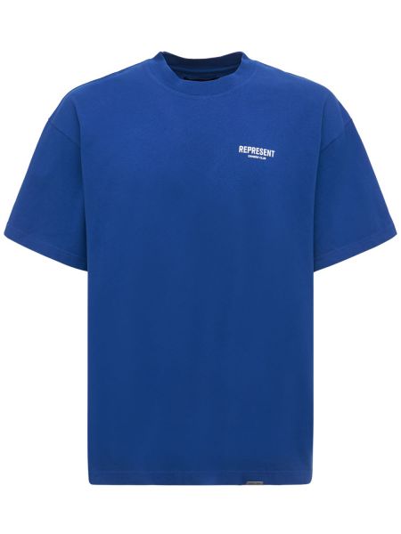 T-shirt di cotone Represent blu
