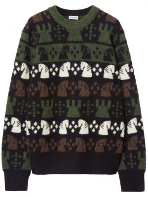 Вълнен пуловер Burberry черно
