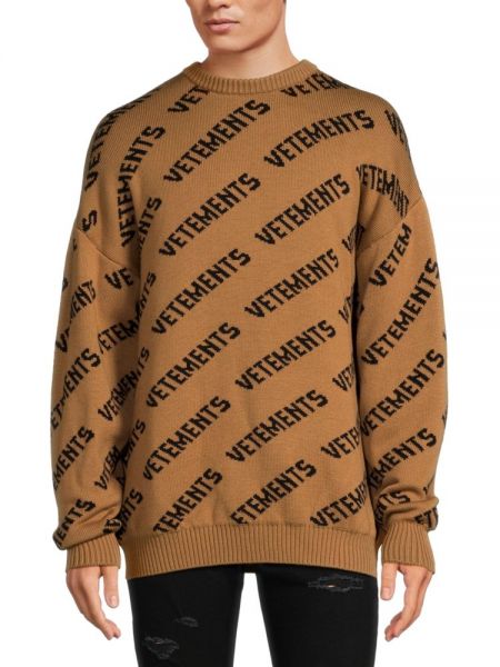 Шерстяной свитер с круглым вырезом Vetements