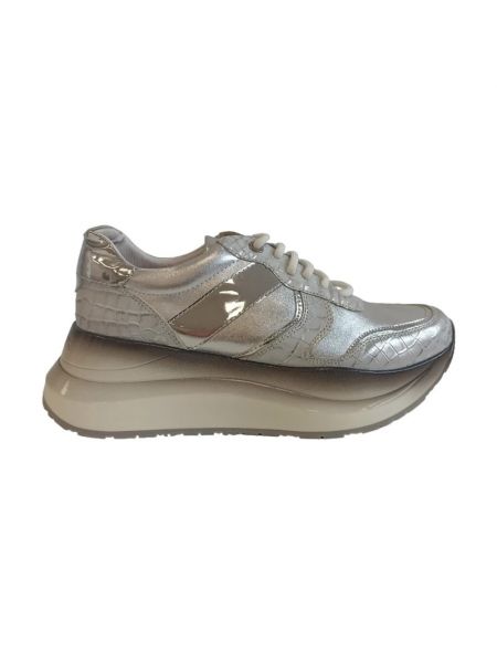 Sneakersy Cafènoir srebrne