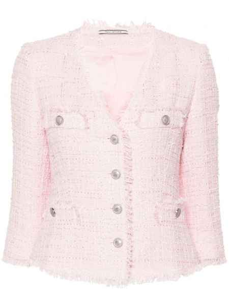 Μπλέιζερ tweed Tagliatore ροζ