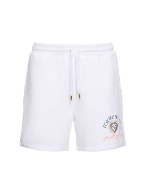 Pantalones cortos deportivos de algodón Casablanca blanco