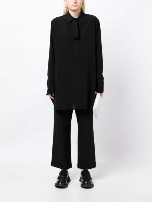 Koszula z kokardką Yohji Yamamoto czarna